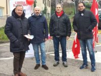 santarelli con altri dirigenti cgil