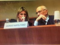 Camilla Fabbri, Pd, con il presidente emerito Giorgio Napolitano
