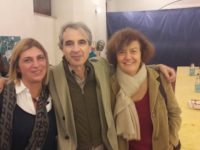 Rossano Ercolini con Cristina Farnesi, a sinistra, referente di Zero Waste Marche