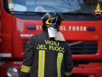 Incendio in un capannone di Centobuchi