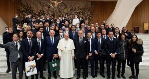L’Ascoli Calcio in udienza da Papa Francesco