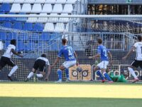 Foto Stefano Nicoli/LaPresse 5 Novembre 2022 Brescia, Italia - sport, calcio - Brescia vs Ascoli - Campionato di calcio Serie BKT 2022/2023 - Stadio Mario Rigamonti. Nella foto:  Eric Botteghin gol

November 5, 2022 Brescia, Italy - sport, soccer - Brescia vs Ascoli - Italian Football Championship League BKT 2022/2023 - Mario Rigamonti stadium. In the pic:  Eric Botteghin scores