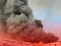 Vasto incendio a Porto San Giorgio