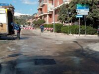 Ascoli, sversamento di gasolio via Napoli : chiuso transito Porta Cartara